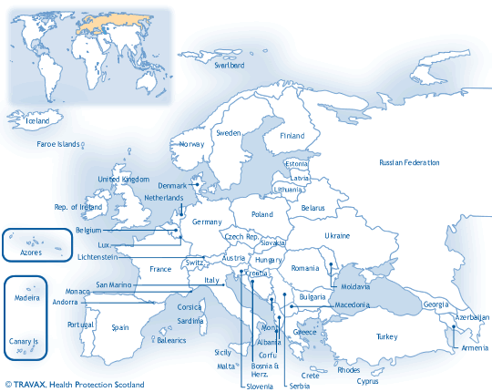 map of middle east and europe. Clickable map of Europe and