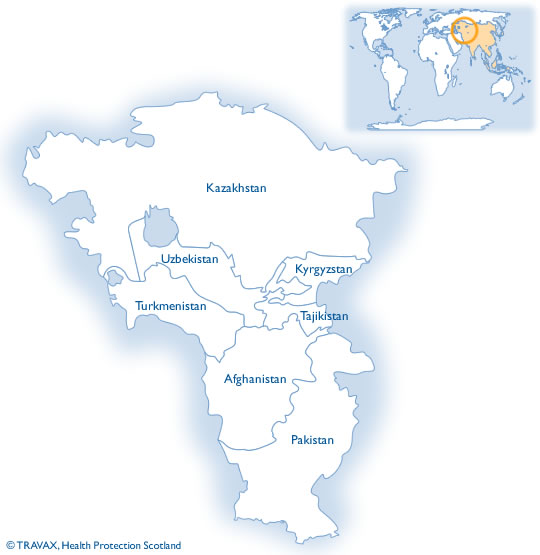 Map of Central Asia