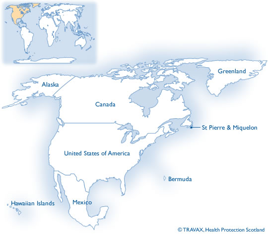 Map of North America