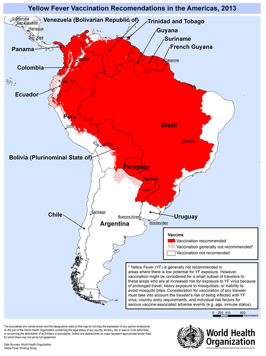 Yellow Fever Chart