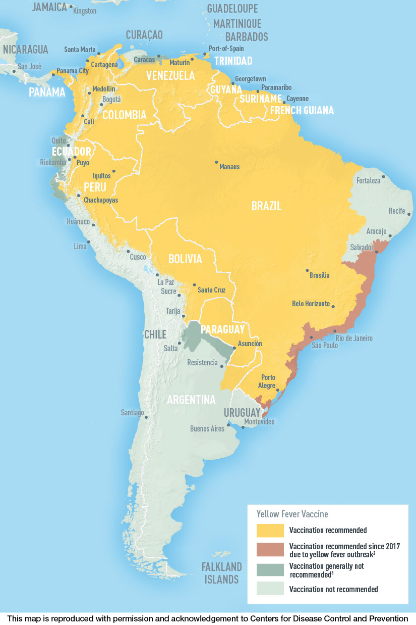 Yellow Fever Risk Areas - Fit for Travel